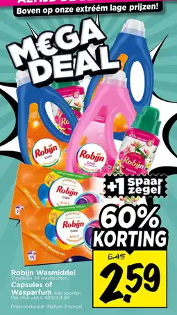 Vomar Voordeelmarkt Robijn Wasmiddel aanbieding