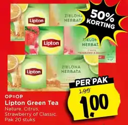 Vomar Voordeelmarkt Lipton Green Tea aanbieding