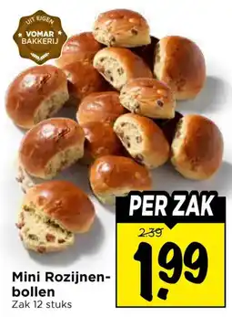 Vomar Voordeelmarkt Mini Rozijnenbollen aanbieding