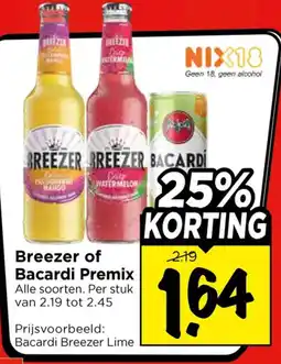 Vomar Voordeelmarkt Breezer of Bacardi Premix aanbieding