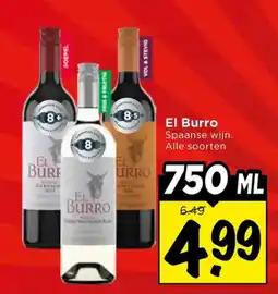 Vomar Voordeelmarkt Alle El Burro Spaanse wijn aanbieding