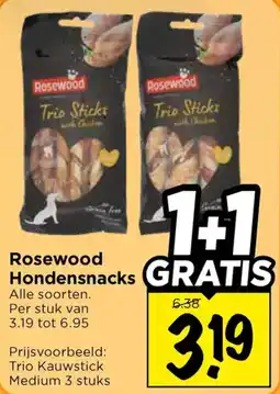 Vomar Voordeelmarkt Rosewood Hondensnacks aanbieding