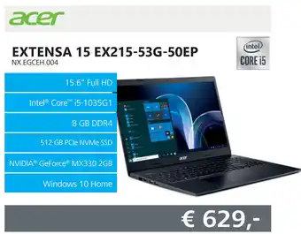 Informatique ACER EXTENSA 15 | EX215-53G-50EP (NX.EGCEH.004) aanbieding