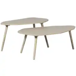 Wehkamp WOOOD Davina Bijzettafels - MDF - Dust - 40x90x50 aanbieding