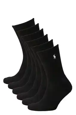 Wehkamp Ralph Lauren sokken - zwart (set van 6) aanbieding