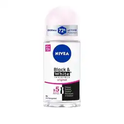 Trekpleister NIVEA Black & White Invisible Original Antitranspirant Roller aanbieding