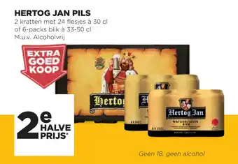 Jumbo Hertog Jan Pils 2 kratten met 24 flesjes a 30 cl aanbieding