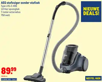 Makro AEG stofzuiger zonder stofzak aanbieding