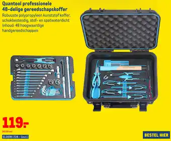 Makro Quantool professionele 48-delige gereedschapskoffer aanbieding