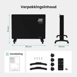 ANWB Auronic Convectorkachel 1500W Zwart aanbieding