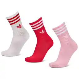 Foot Locker Adidas Mid Cut Crew 3 Pack Sokken Unisex - Roze - Maat 40-42 aanbieding