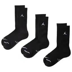 Foot Locker Jordan Everyday Cushioned Crew 3 Pack Sokken Unisex - Zwart - Maat 35 - 38 aanbieding