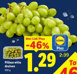 Lidl Pitloze witte druiven aanbieding