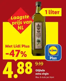 Lidl Olijfolie extra virgin aanbieding