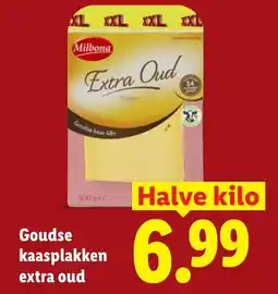 Lidl Milbona Goudse kaasplakken extra oud aanbieding