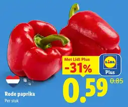 Lidl Rode paprika aanbieding