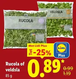 Lidl Rucola of veldsla aanbieding