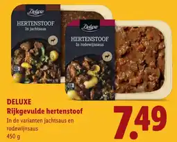 Lidl Deluxe Rijkgevulde hertenstof aanbieding