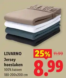 Lidl Livarno Jersey hoeslaken aanbieding
