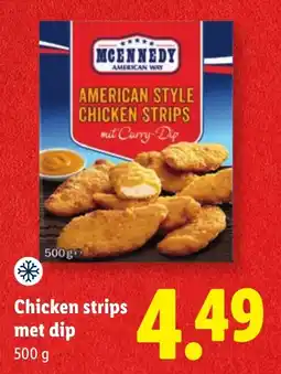 Lidl McKennedy American Style Chicken Strips met Curry-Dip aanbieding