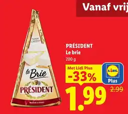 Lidl Président Le Brie aanbieding