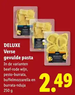Lidl Deluxe Verse gevulde pasta aanbieding