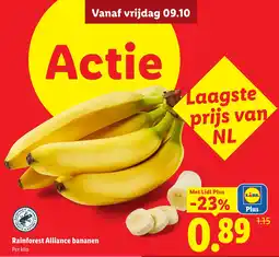 Lidl Rainforest Alliance bananen aanbieding