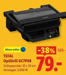 Lidl TEFAL OptiGrill GC7P08 aanbieding