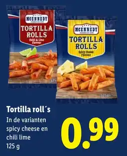 Lidl McKennedy Tortilla roll's aanbieding