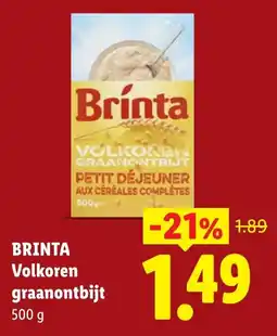 Lidl Brinta Volkoren graanontbijt aanbieding