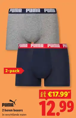 Lidl Puma 2 heren boxers aanbieding