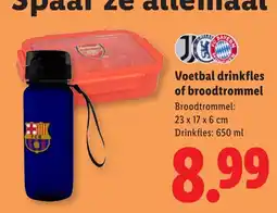 Lidl Voetbal drinkfles of broodtrommel aanbieding