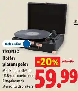 Lidl Tronic Koffer platenspeler aanbieding