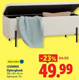 Lidl Livarno Opbergbank aanbieding