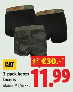 Lidl Caterpillar 3-pack heren boxers aanbieding