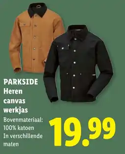 Lidl Parkside Heren canvas werkjas aanbieding