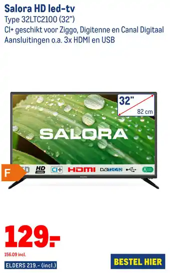 Makro Salora HD led-tv aanbieding