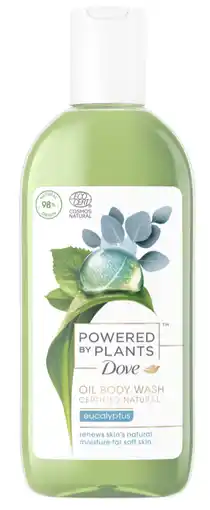 De Online Drogist Dove Powered By Plants Oil Body Wash Eucalyptus aanbieding