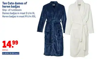 Makro Ten Cate dames of heren badjas aanbieding