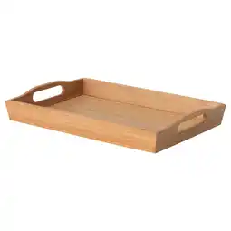 IKEA Fruktskal houten dienblad, beige, rechthoekig met handgrepen aanbieding