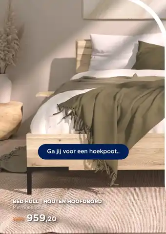 TotaalBED Bed hull houten hoofdbord aanbieding