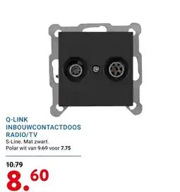 Kluswijs Q-LINK INBOUWCONTACTDOOS RADIO/TV aanbieding