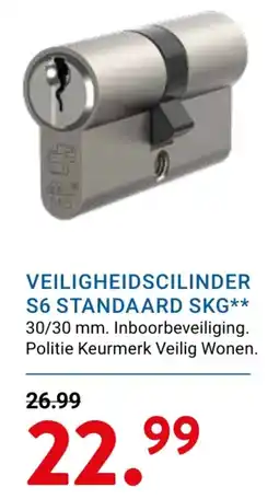 Kluswijs SKG VEILIGHEIDSCILINDER S6 STANDAARD aanbieding
