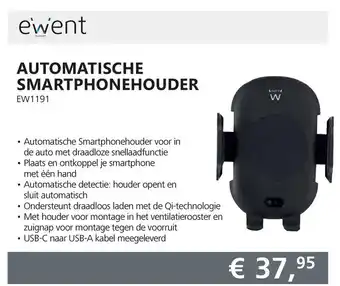 Informatique Ewent Automatische smartphonehouder | EW1191 aanbieding