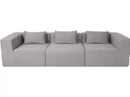 Lidl LIVARNO Modulaire bank set, lichtgrijs, 3-delig, middenelement en hoekelementen aanbieding