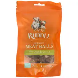 Pets Place Ruddle Crunchy Meat Balls - Trainingssnacks - 100 g Eend&Wortel aanbieding