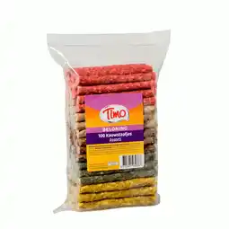 Pets Place Timo Kauwstaafjes Munchy Mixed - Kauwsnacks - 10 cm 100 stuks aanbieding