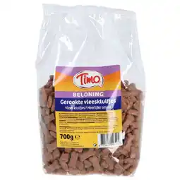 Pets Place Timo Koekjes Gerookte Vleeskluifjes - Verwensnacks - 700 g aanbieding