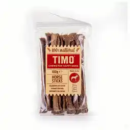 Pets Place Timo Sticks - Kauwsnacks - 100 g Paardenvlees aanbieding