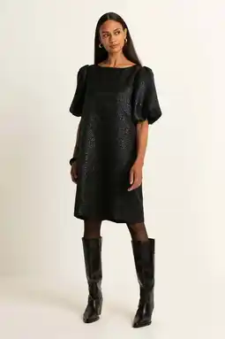 Wehkamp Expresso korte jurk met glitter zwart aanbieding